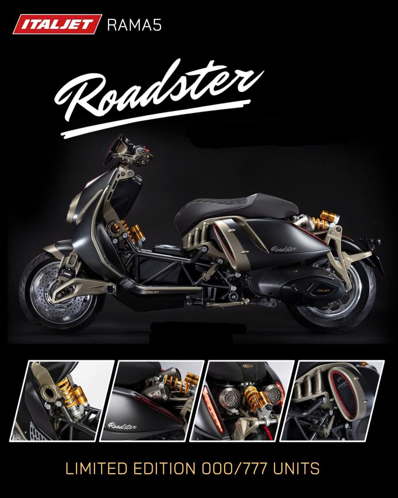 Italjet Roadster 400 2026 - Hyper Scooter giới hạn 777 xe cực độc dành cho dân chơi